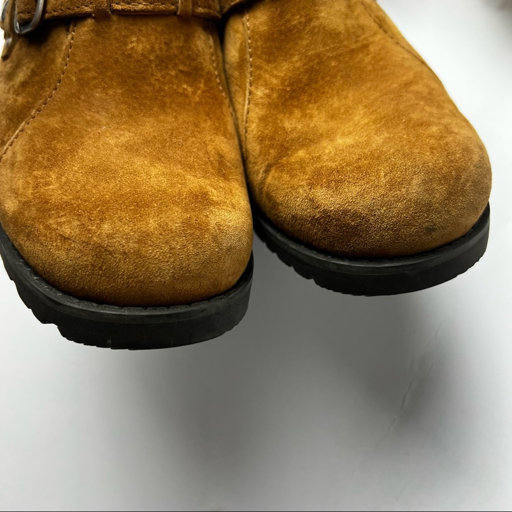 *SOLD*Ugg Australia Lila Chestnut Suede Shearling Mules/Clogs - Picture 3 of 9